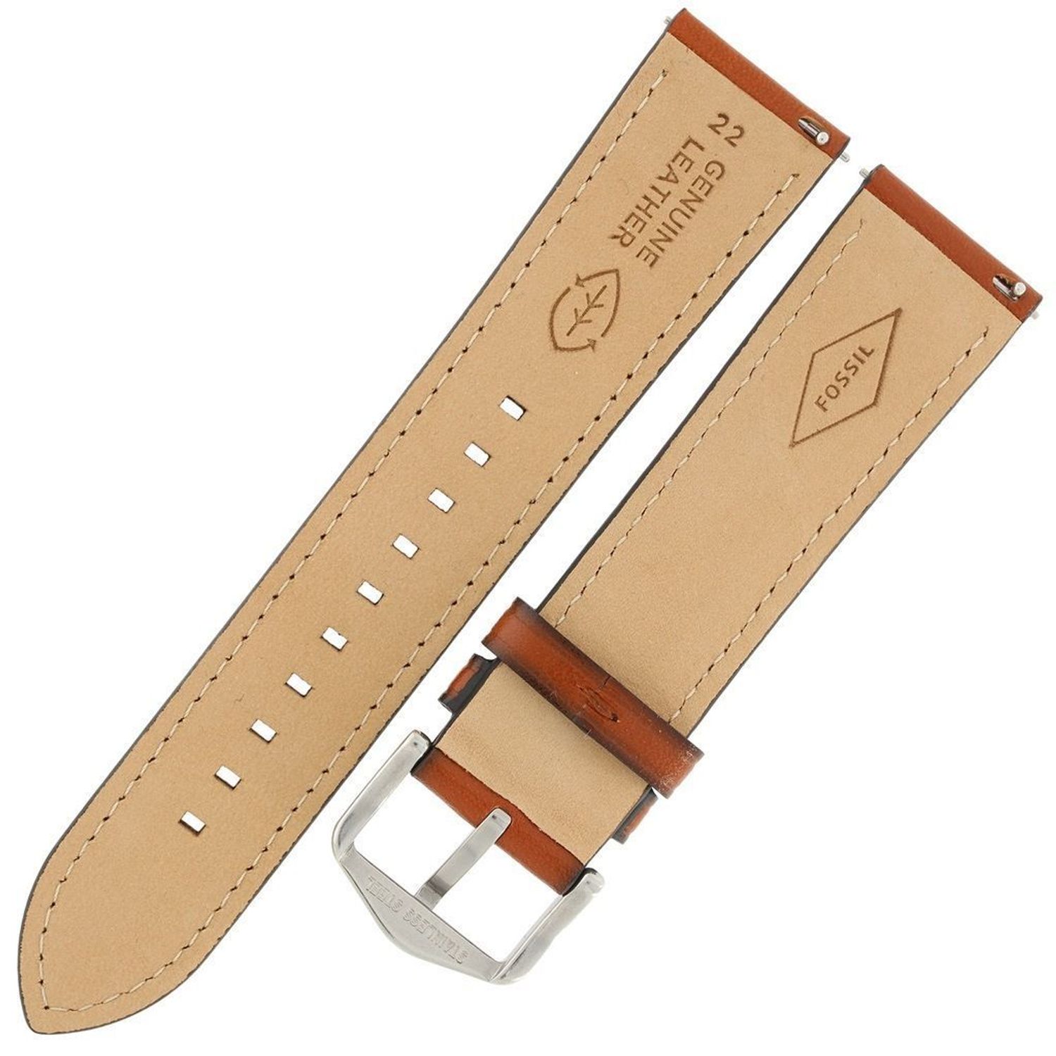 Oryginalny Pasek do zegarka Fossil FS5453 brązowy 22 mm ✓ Paski do zegarków.jpg